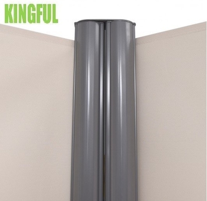 Patio Double Retractable Side Screen Awning dengan Manual Operation Polyester Material