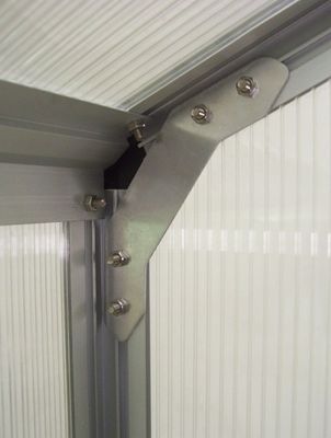 Aluminium Berukuran Menengah Rumah Kaca Diobati Panas Diobati Tekanan Jenis Kayu untuk Pertumbuhan Tanaman