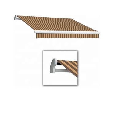 Polyester Folding Arm Retractable Awning untuk Teras Manual Operasi dan tahan UV