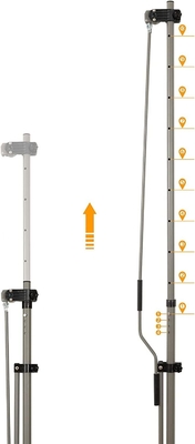 Manual Operasi Balkon Clamp Awning 300cm lebar dengan tangan engsel dan tinggi diatur