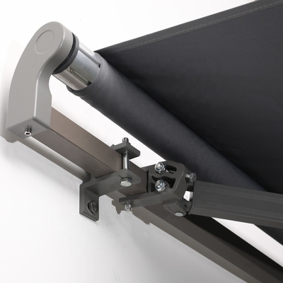Wall Bracket 3x2m Retractable Manual Awning Window Door Sun Shade Canopy dengan Fittings dan Crank Handle