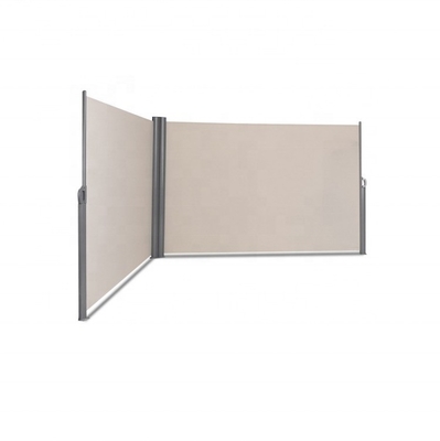 160*600cm Double retractable Vertical Wind Screen Privacy Divider dengan Frame Aluminium