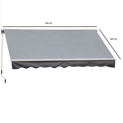 Outdoor Manual Retractable Awning Cover Shelter dengan ukuran 300*200CM dan metode operasi manual