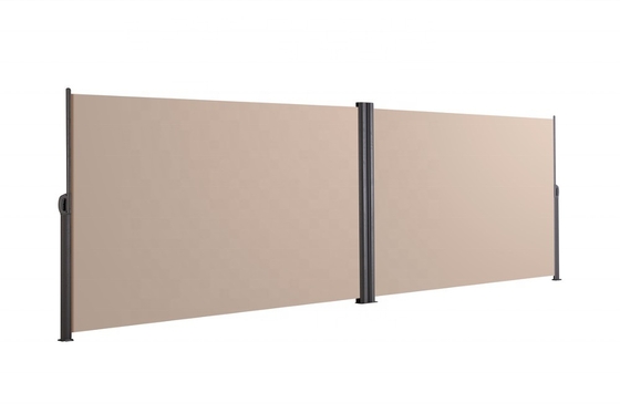 160*600cm Double retractable Vertical Wind Screen Privacy Divider dengan Frame Aluminium