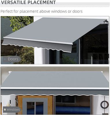 Outdoor Manual Retractable Awning Cover Shelter dengan ukuran 300*200CM dan metode operasi manual