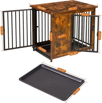 Kandang Anjing Kayu Ramah Lingkungan Pintu Ganda Pilihan Fungsional dan Berkepikiran Lingkungan