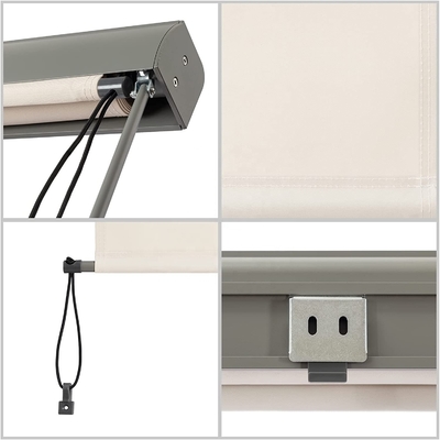 Manual Operasi Aluminium Frame Outdoor Vertical Awnings untuk Window Balcony Sunshades