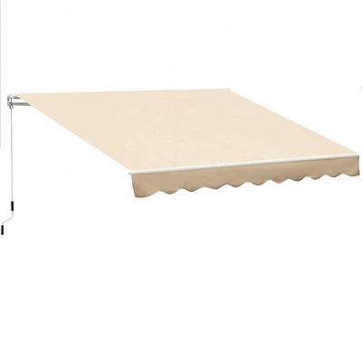 Awning toko balkon halaman dengan gagang engsel manual dan finishing layar berlapis PU