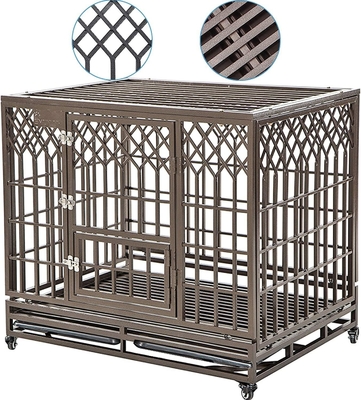 Modern Style Pet Dogs Cage Heavy Duty Steel Dog Kennel untuk ukuran sedang hingga besar
