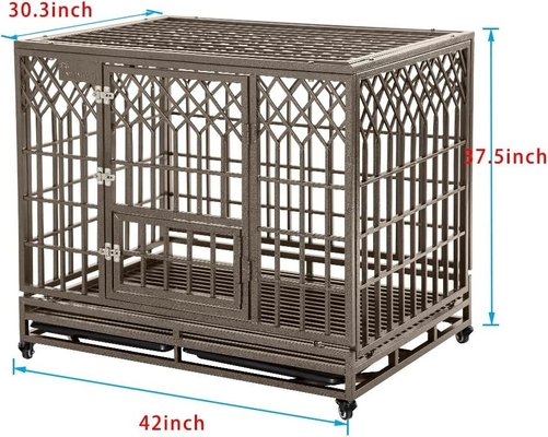 Modern Style Pet Dogs Cage Heavy Duty Steel Dog Kennel untuk ukuran sedang hingga besar