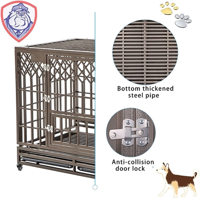 Modern Style Pet Dogs Cage Heavy Duty Steel Dog Kennel untuk ukuran sedang hingga besar