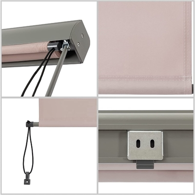 Aluminium Frame Manual Operation Sunscreen Awning untuk Jendela Vertikal dan Roller Blind