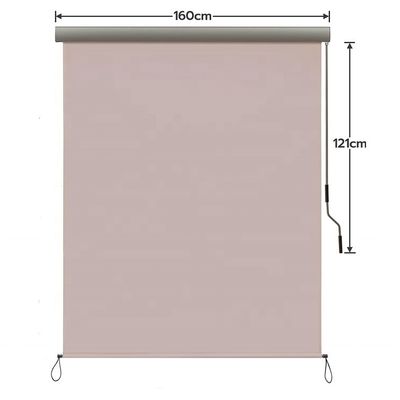 1.6m*2.5m Bahan layar poliester yang bisa ditarik air tahan sinar matahari drop vertical awning