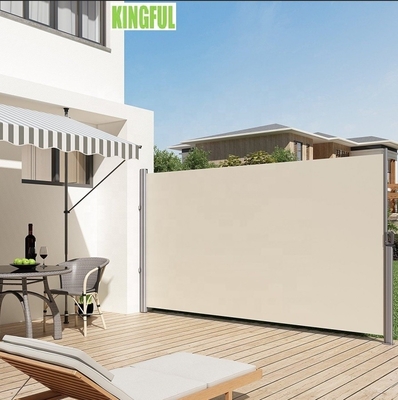 Outdoor Retractable Side Awning 63x118 inci dengan Manual Operasi 100% Polyester