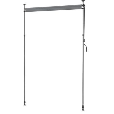 Outdoor 120 x 270 cm Polyester Sail Extendable Opaque Vertical Awning dengan Crank Hand