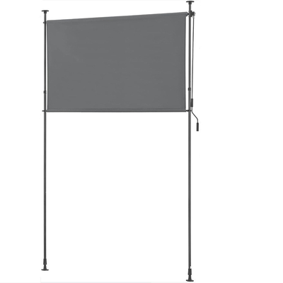 Outdoor 120 x 270 cm Polyester Sail Extendable Opaque Vertical Awning dengan Crank Hand