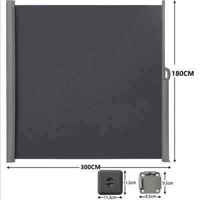 Material layar poliester sisi awning retractable untuk privasi luar layar 63 &quot; x 118