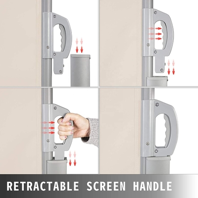 Aluminium Pole Side Awning Retractable Folding Screen untuk Patio/Terrace/Backyard Privasi