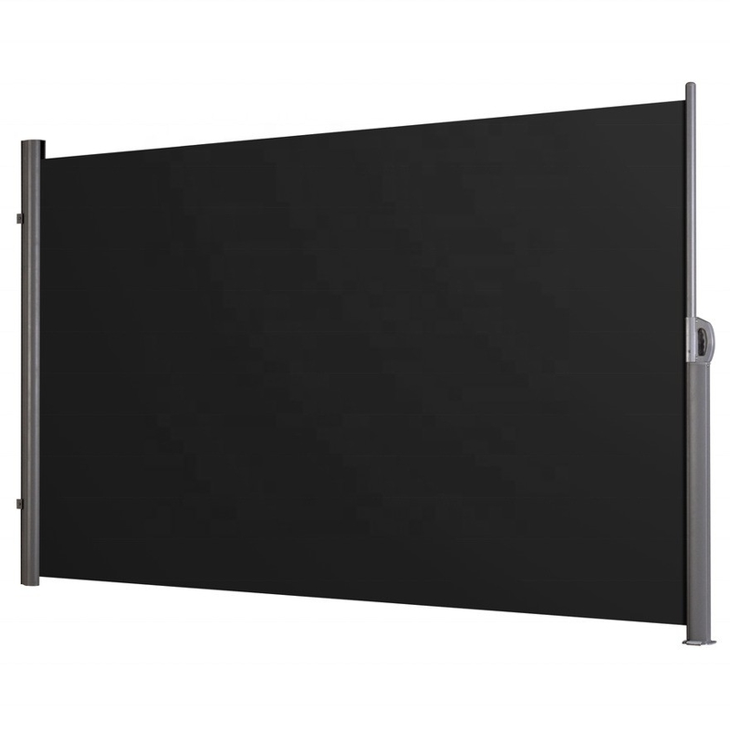Beige Side Marquis Extendable 160/180/200x300 cm untuk Balkon Teras Taman Opaque Side Roller Blind Kaca depan