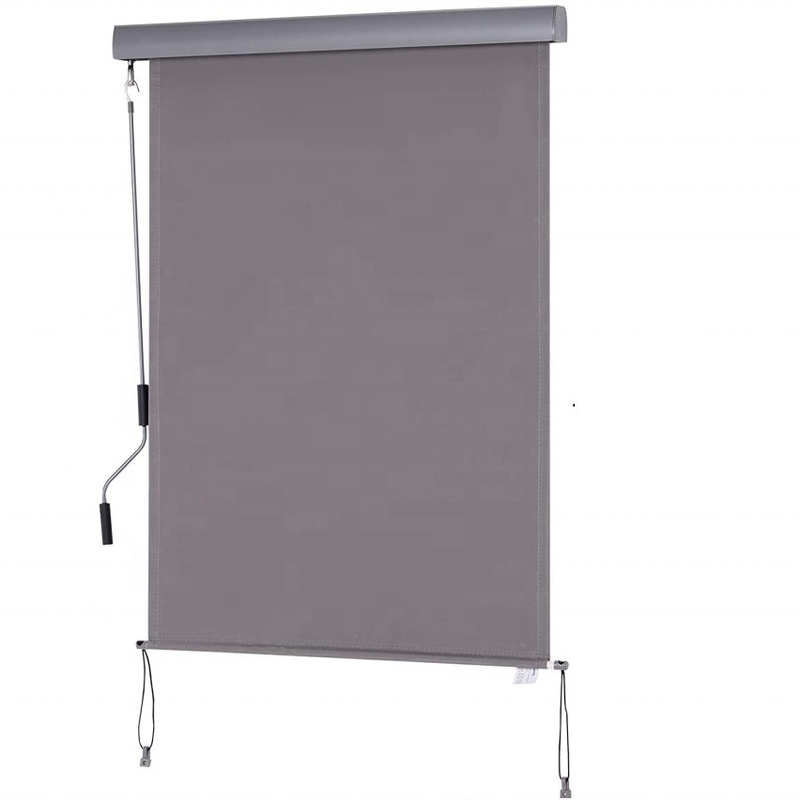 Outdoor Roller Blind Screen Shade Awning dengan Powder Coating Sail Finishing 160*250cm