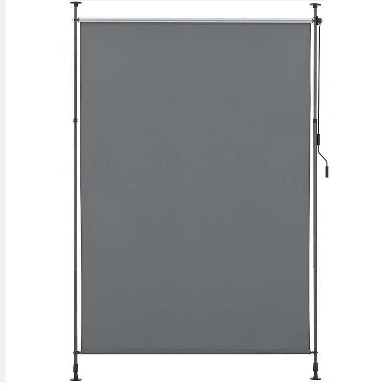 Powder Coated Vertical Awning 150*270cm untuk Privacy Screen dan Sun Protection dalam warna abu-abu gelap