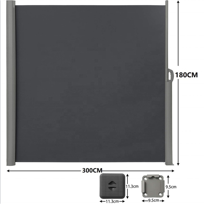 Material layar poliester sisi awning retractable untuk privasi luar layar 63 &quot; x 118