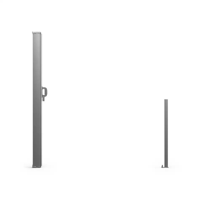 Patio Taman Luar Ruang Privacy Divider dengan Manual Operasi Metode Baja Support Pole